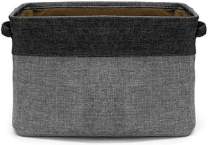 Awekris Large Storage Basket Bin Set [3-Pack](Grey) (Black)